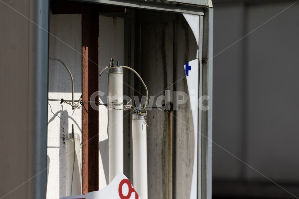 broken,shredding,Destruction,distance,Fluorescent lamp,breakdown,billboard,collapse