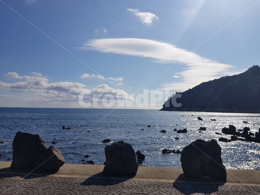 제주도,서귀포,바다,섬,구름,날씨맑음,하늘