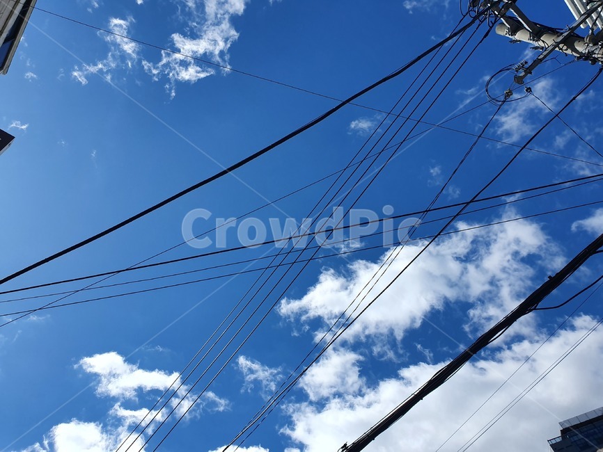 영도,푸른하늘,전봇대,전기선,가을하늘,전신주,utilitypole,케이블,cable,powerlines,전력선