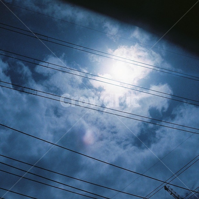 powerlines,하늘,전기줄,sun,sky