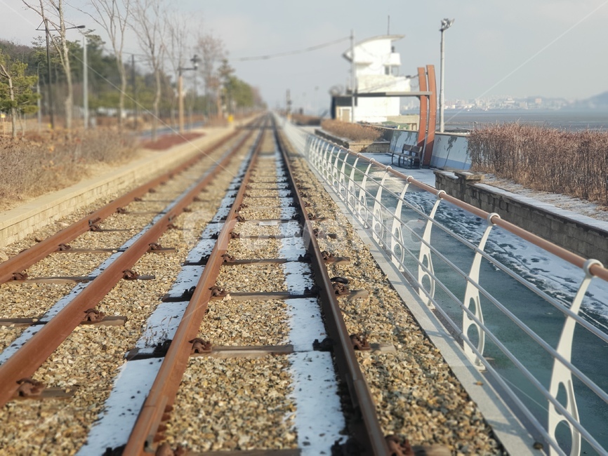 풍경,기찻길,철도,레일,겨울풍경