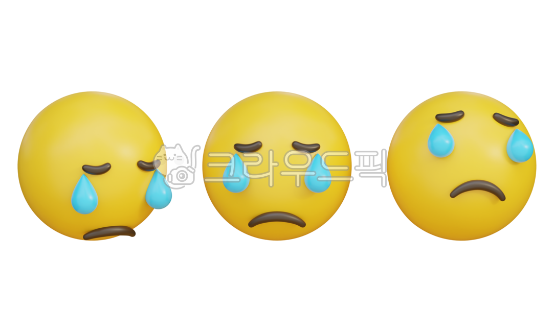 이모티콘,이모지,표정,감정,감정표현,그래픽,3d,쓰리디,얼굴,정색,슬픔,슬픈,우울,불행,눈물,훌쩍