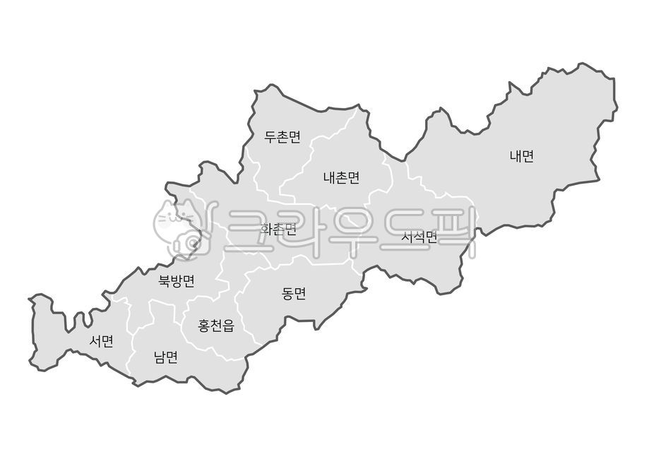홍천군행정지도,홍천군,홍천군지도,강원도,강원도지도,행정지도,행정구역,홍천