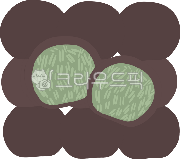 두쫀쿠,두바이쫀득쿠키,디저트,음식,스티커