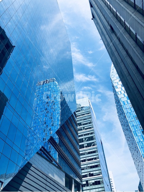 하늘,파란색,빌딩,유리,오후,도시,풍경,city,landscape,한국도시풍경,한국도시경관,korea cityscape,건축물,건물외관,exterior,building,structure,architecture,construction,건물,office building,사무실 건물,시티,high rise,고층 건물,town,urban,어반