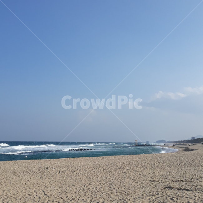힐링,파도,해변,강릉,바다