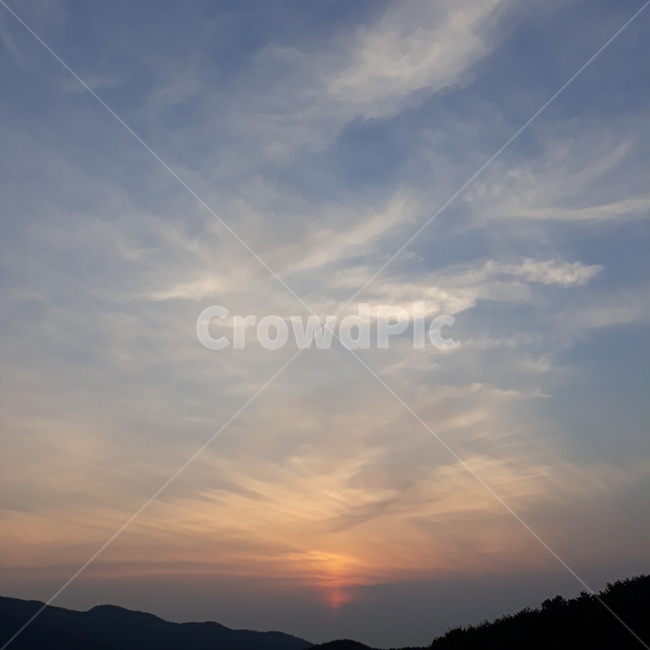 하늘,맑음,파란하늘,구름,자연,풍경,해질녘,노을