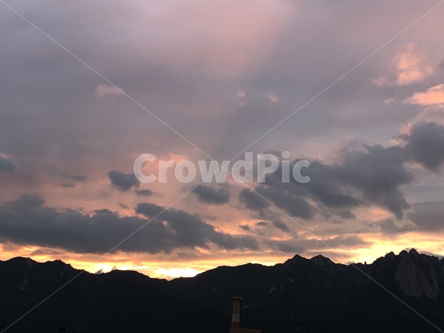 하늘,노을,구름,해,sky,sunset