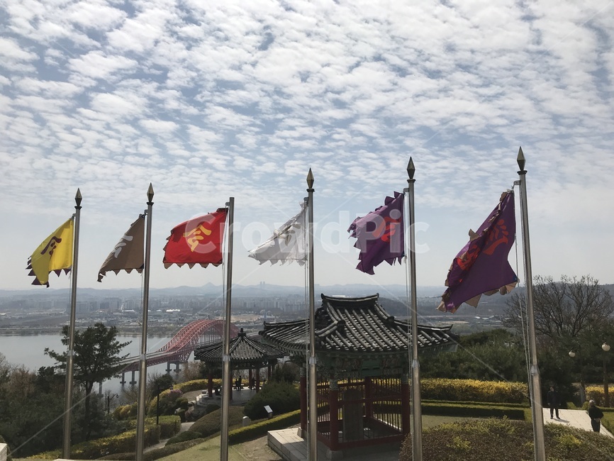 행주산성,경기도,풍경,깃발,임진왜란