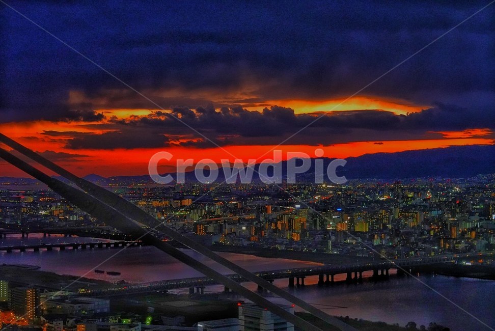 전망,풍경,도심,일몰,자연,하루카스300,harukas300,구름,cloud,red,타워,tower,전망대,observatory,정상,top,야경,밤,풍경,nightscape,night,landscape,도시,city,nature,outdoors,옥외,경치,scenery