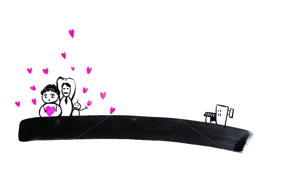 행복,가족,사랑,일러스트,수묵,그래픽,일러스트레이션,graphic,illustration
