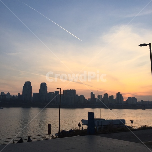 한강,노을,구름,비행기,도시,일상,힐링,저녁,하늘,도시,풍경,city,landscape,한국도시풍경,한국도시경관,korea cityscape,nature,자연