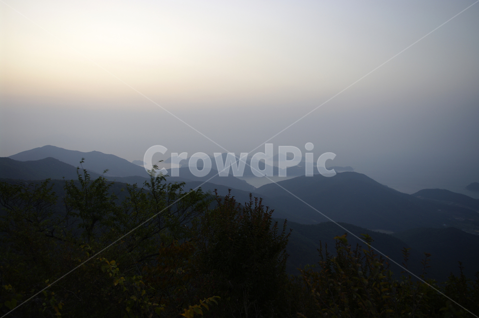 노을,하늘,산,구름,일출,풍경,섬,자연,풍경,nature,landscape,mountain range,산맥,outdoors,옥외,mountain