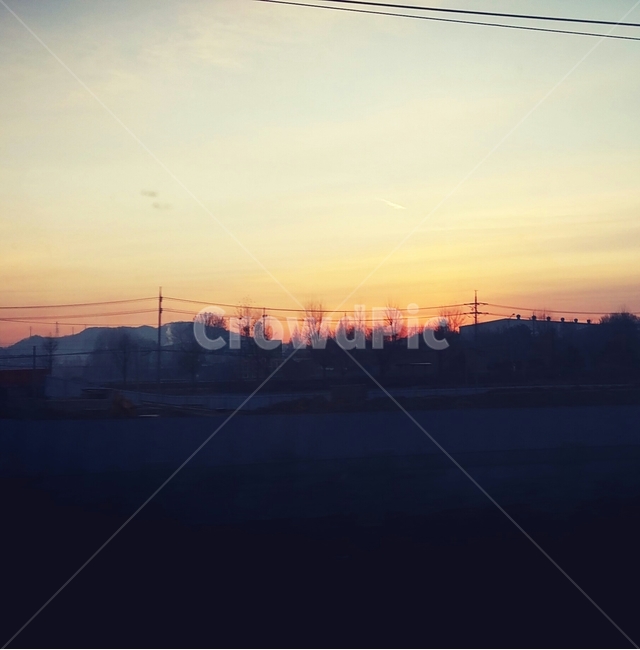 노을,하늘,산,해질녘,자연,풍경
