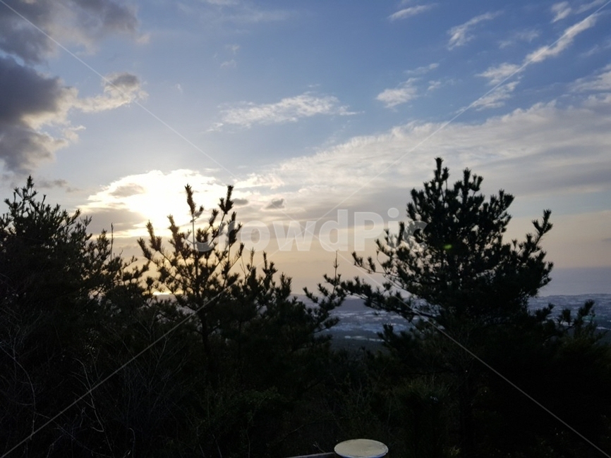 제주도,서귀포,오름,정상,하늘,구름,해뜰녁