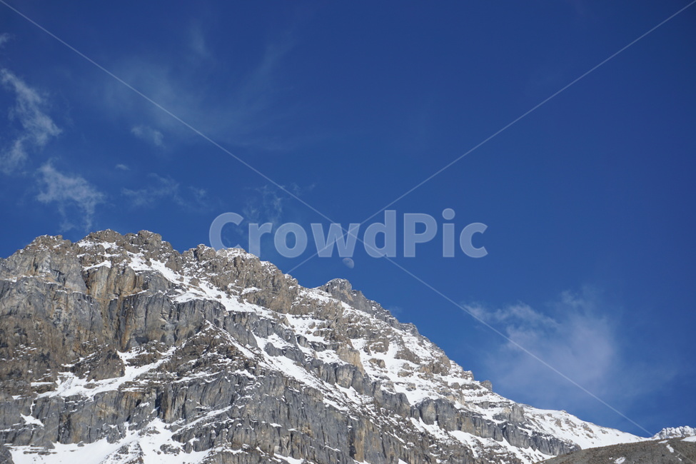캐나다,밴프,산맥,달,하늘,구름,로키산맥,눈,canada,moon,mountain,cloud,snow,rockies,sky,banff