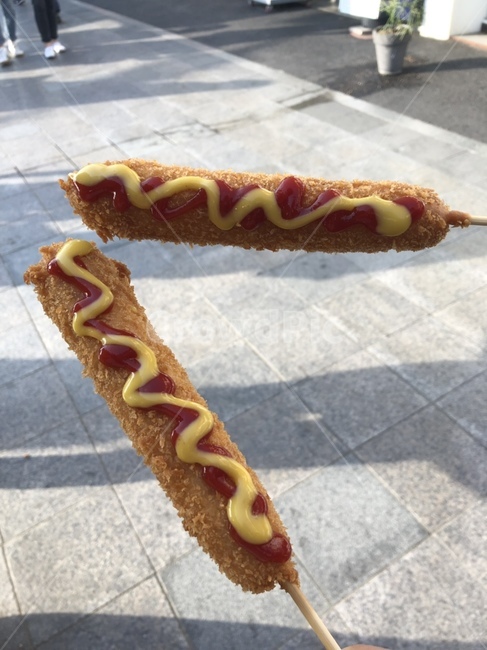 먹방,핫도그,옛날핫도그,길쭉핫도그,케찹