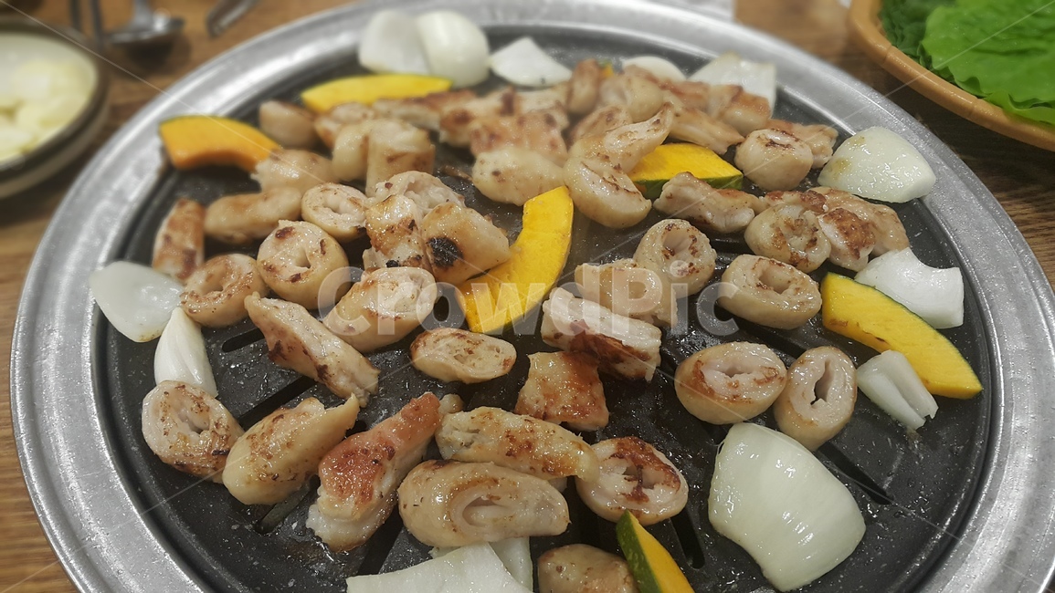 막창,요리,술안주,식사,불판고기,고기,호박,음식,food