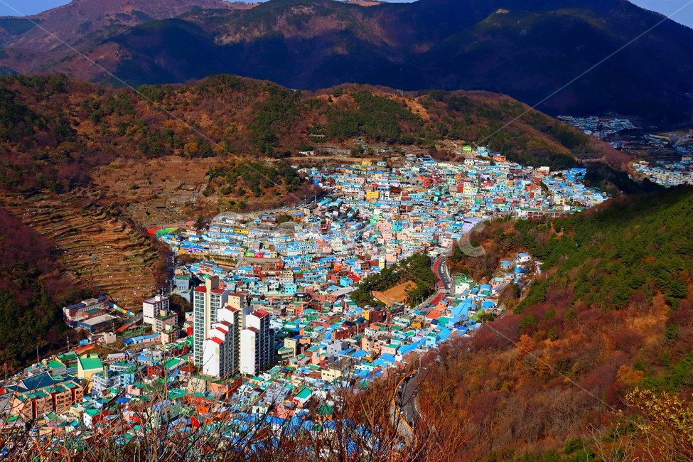 감천동,감천문화마을,산,산복도로,풍경