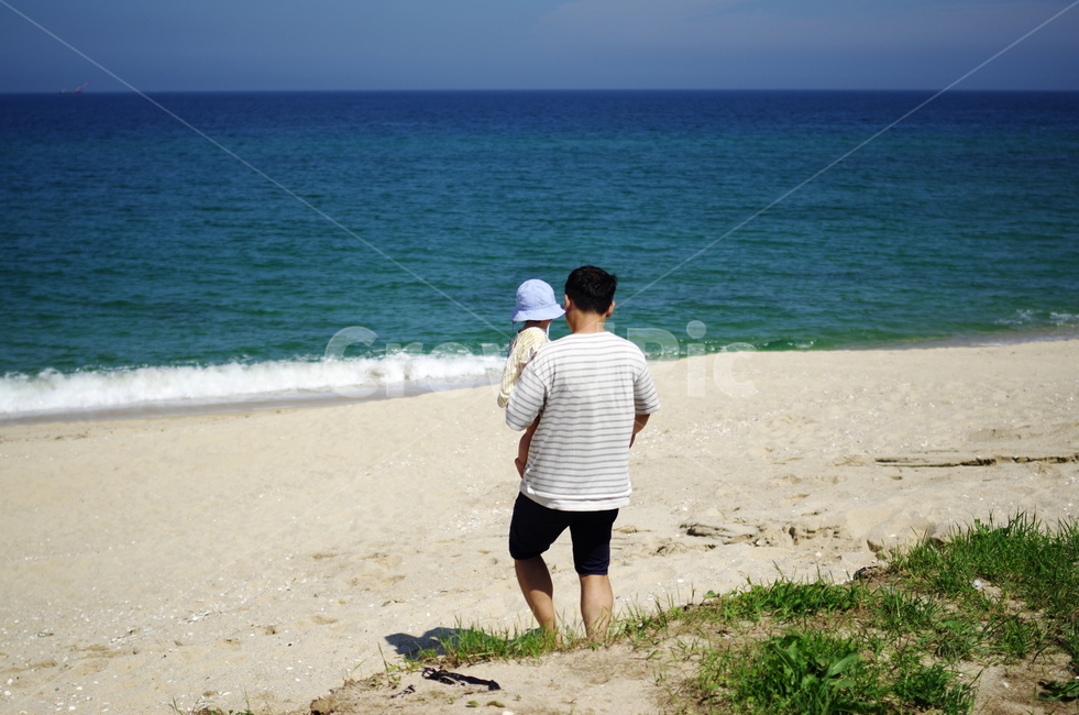 beach,바다,자연,강릉,딸,아빠