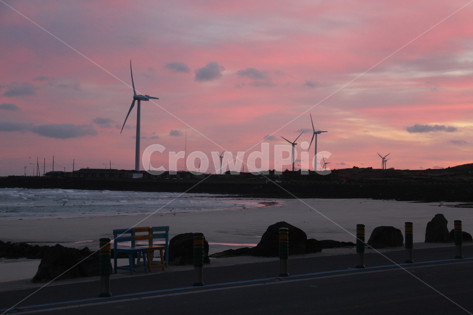 석양,노을,하늘,바다,풍경,해안도로,풍력발전,풍력발전소,sunset,sun,sky,ocean,제주도,nature,자연,제주해안도로,월정리