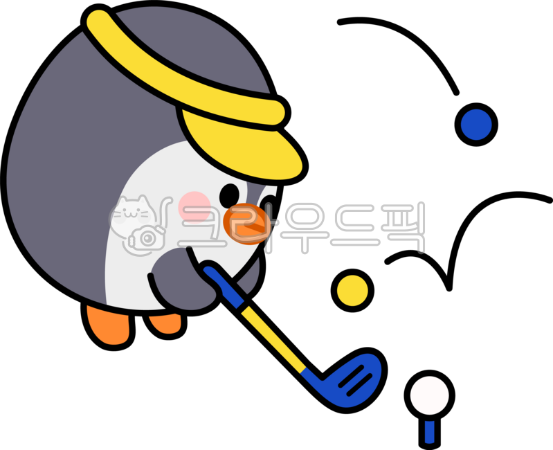 펭귄일러스트,펭귄캐릭터,동물캐릭터,펭귄,골프일러스트,스포츠,골프장,미니골프,스크린골프,골프채,골프공,골프모자,필드,golf