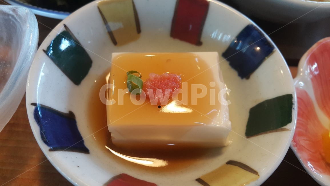 연두부,간장,반찬,명란,쯔유