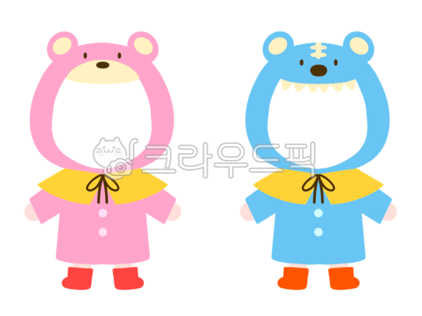 우비,우비일러스트,비옷,비옷일러스트,비