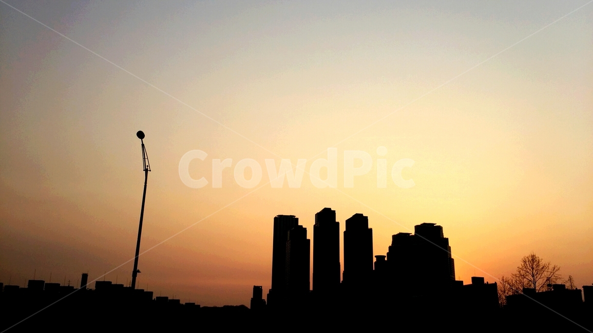 노을,해질녘,해,일몰,일출,가로등,건물,빌딩,양재천,도시,풍경,city,landscape,실루엣,그림자,silhouette,shadow,nature,자연,outdoors,옥외