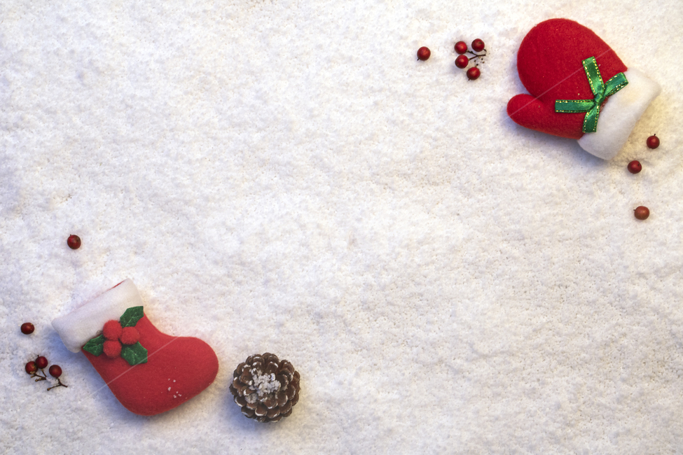 snow,pine cones,santa gloves,mittens,santa socks,gloves,socks,winter,christmas,event,frame