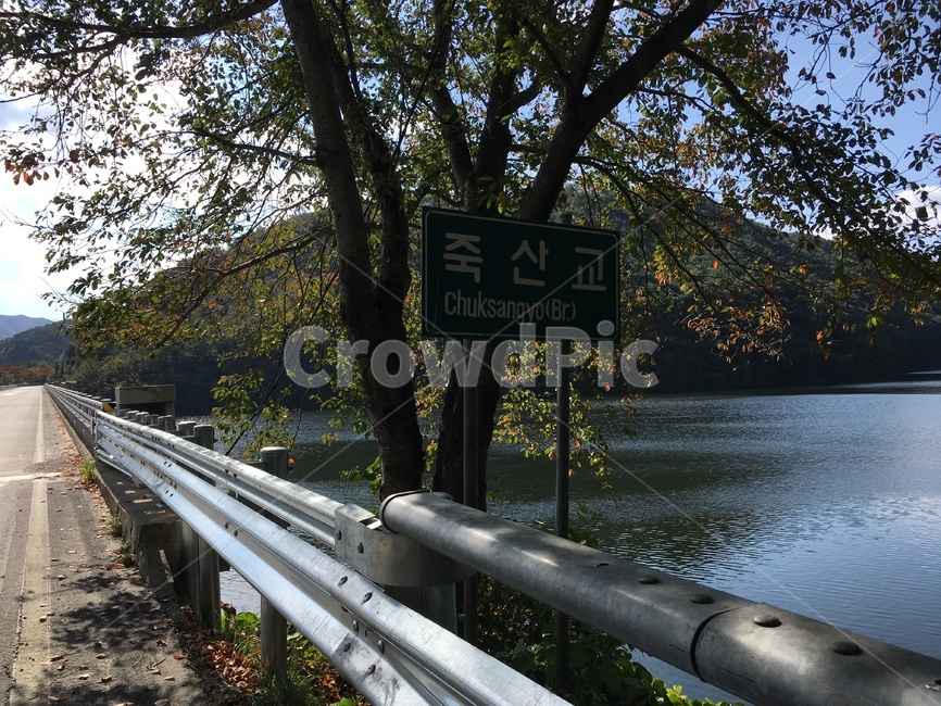 죽산교,다리,교각,주암호,호수,가을풍경,가을,풍경,화순군,보성군,자연,풍경,nature,landscape,guard rail,가드 레일