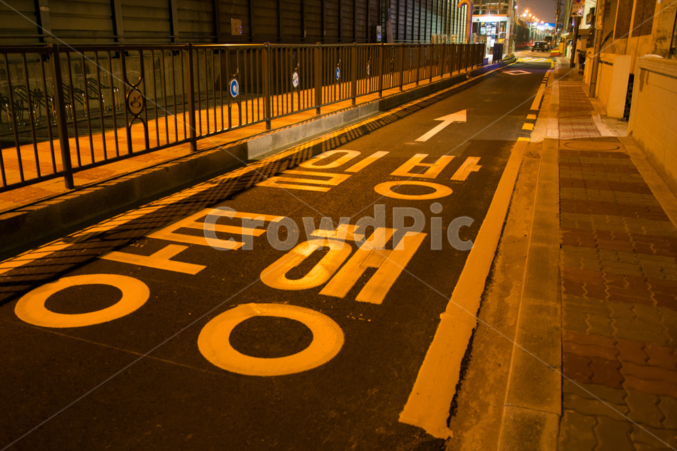 일방통행,길,주황,도로,밤,도시,야경,교통,교통수단,traffic,transportation