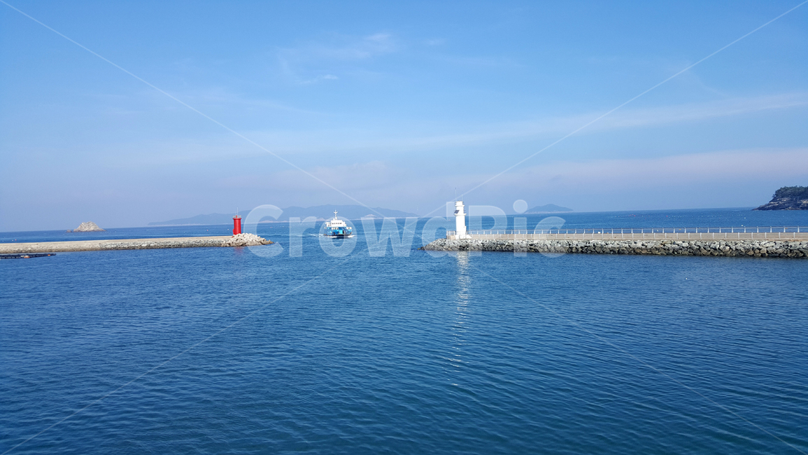 파랑,하늘,등대,여객,파란하늘,바다,등대,lighthouse