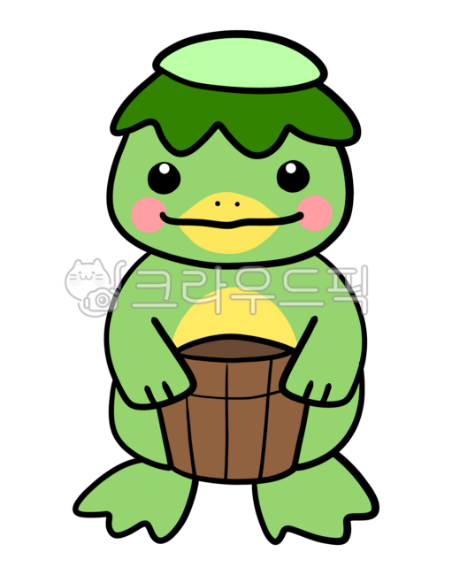 일본요괴,요괴,괴물,귀여운,갓파,양동이,요괴캐릭터,캐릭터,일러스트,요괴일러스트,귀여운요괴,귀여운괴물