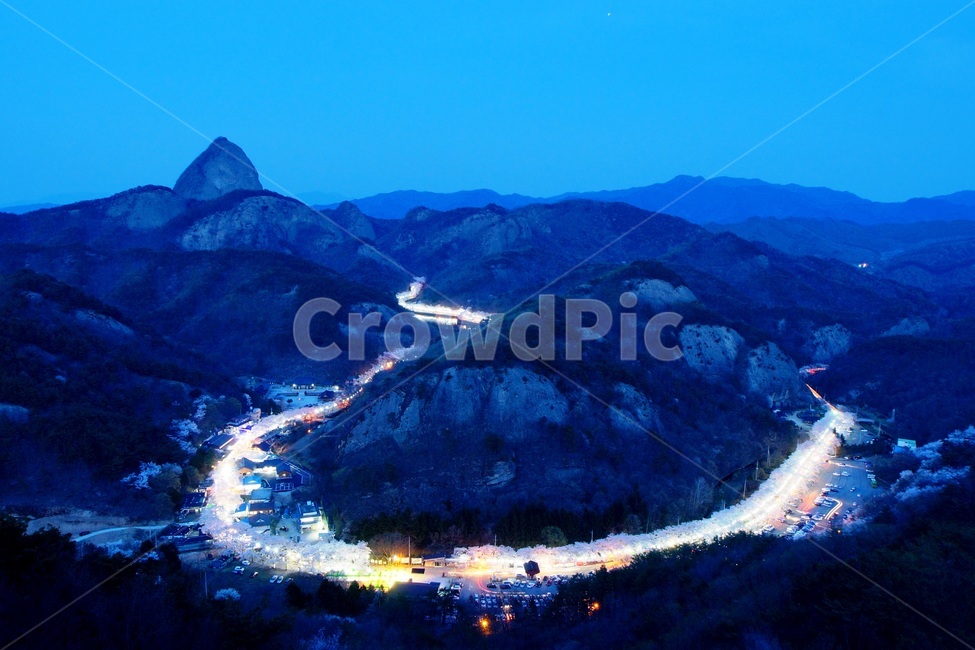 마이산,야경,진안군,벚꽃,봄,자연,풍경,nature,landscape,야경,밤,nightscape,night,경치,outdoors,옥외,scenery,panoramic,파노라마,mountain,산