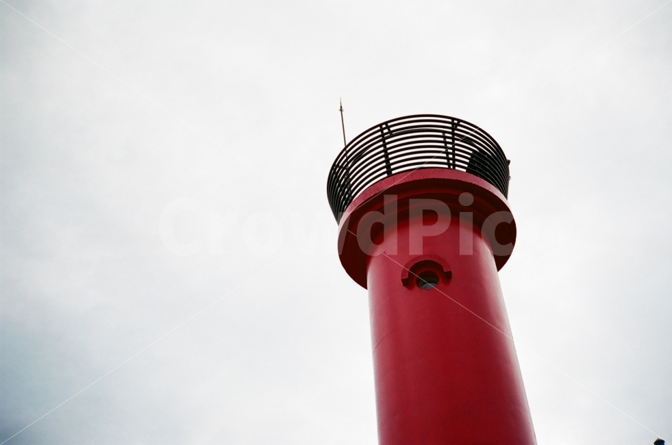 등대,빨간색,바다,Red,흐림,흐린날,우울,감성,등대,lighthouse