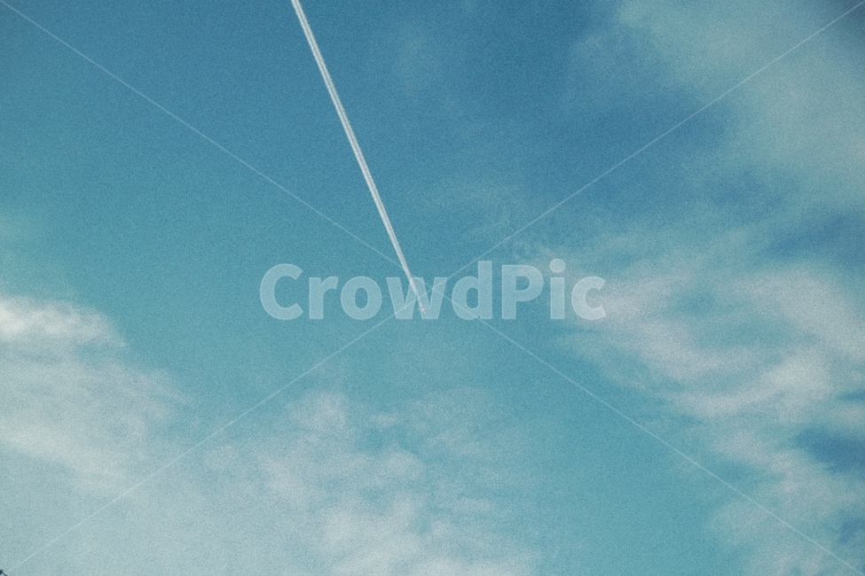 비행기,비행운,필름,필름카메라,하늘,감성