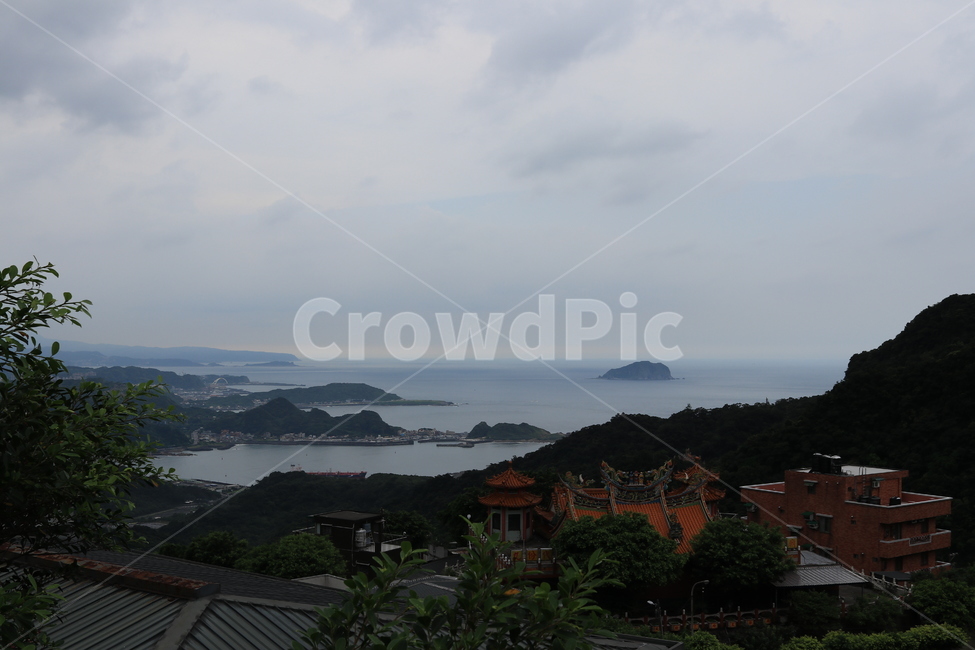 대만,지우펀,대만지우펀,흐린날풍경,산과바다,바다,흐린바다,흐린날씨,jiufen