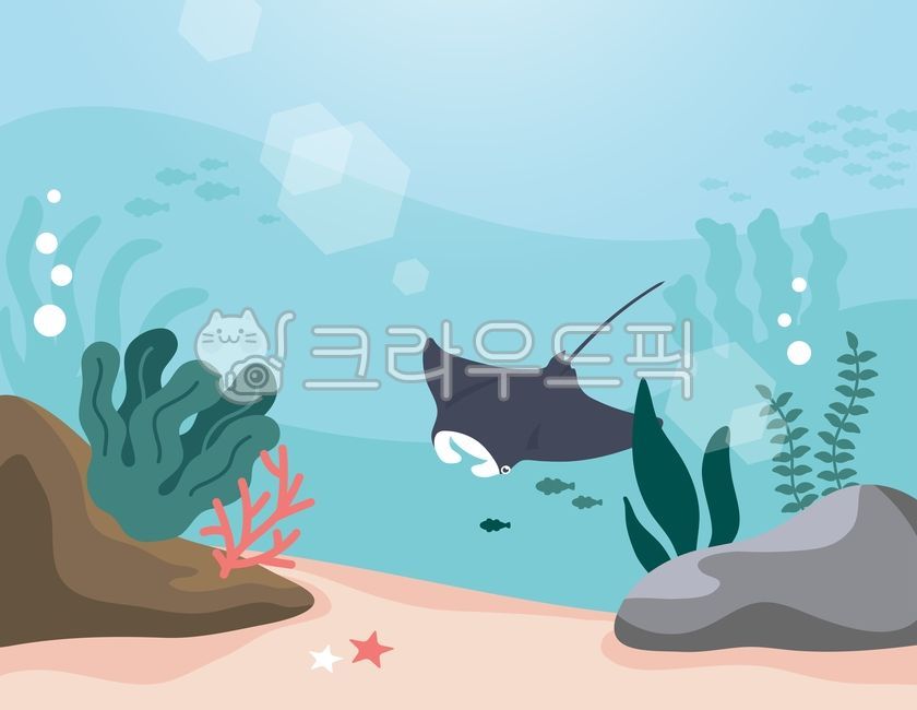 백그라운드,일러스트,시즌,여름,바다,바다속,수면,바닷가,물,강,물고기,심해,물방울,산호,해초,미역,빛,가오리,불가사리