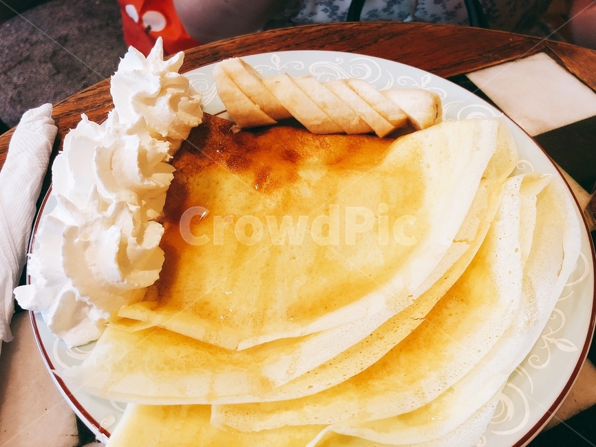크레페,브런치,크림,요리,식사,카페브런치