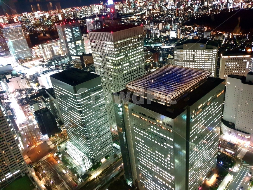 outdoors,옥외,scenery,풍경,landscape,경치,조감도,aerialview,야경,건물,불빛,저녁,밤