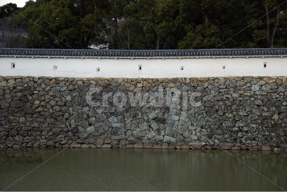 pond,castle,japan,pattern,beautiful,white,kobe,japanese tradition,tradition,world heritage,architecture,himeji castle,world cultural heritage,asia,himeji,traditional,wall,lake,fence