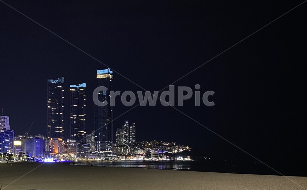 해운대,바닷가,야경,해수욕장,밤,바다,ocean,beach,부산