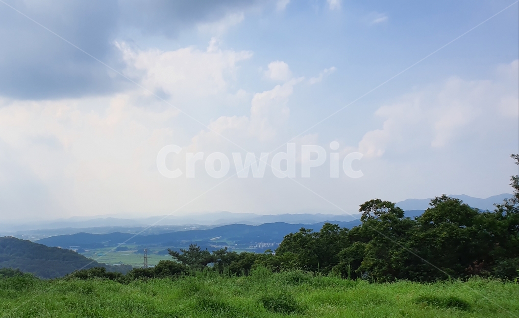 풍경,자연,field,목초지,nature,하늘,구름,산정산,자연,풍경,nature,landscape,outdoors,옥외,grassland,들