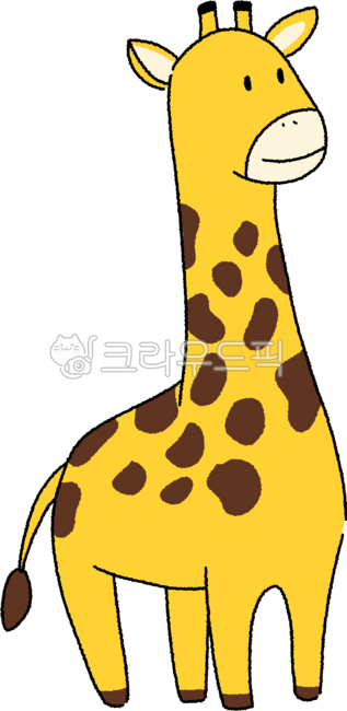 기린그림,기린캐릭터,동물,초식동물,점박이기린,측면기린,귀여운기린