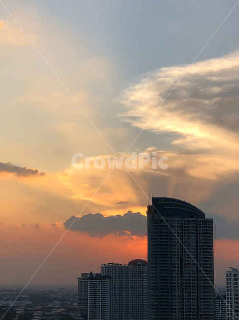 하늘,구름,노을,해질녘,리버뷰,자연풍경,자연,옥외,건물,황혼,redsky,붉은하늘