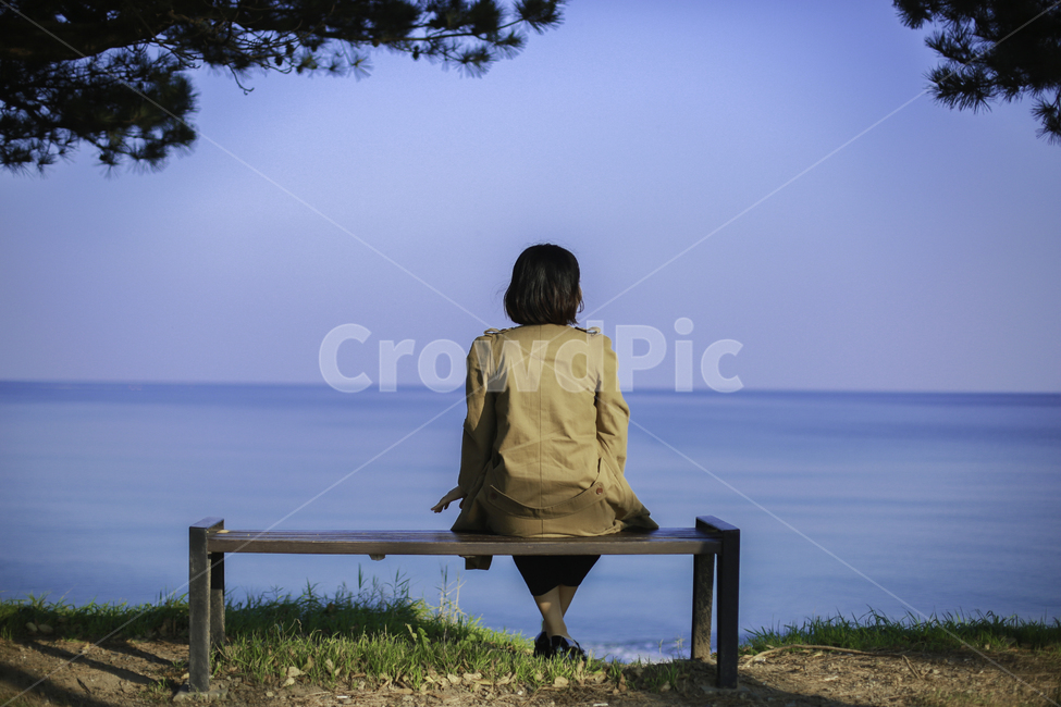뒷모습,이별여행,외로움,고독,바다,벤치,외롭다,여자,가을,바람,여자모델,사람,인물,인간,human,person,여성,여자,woman,female,lady,여행,휴가,traveling,vacation,trip
