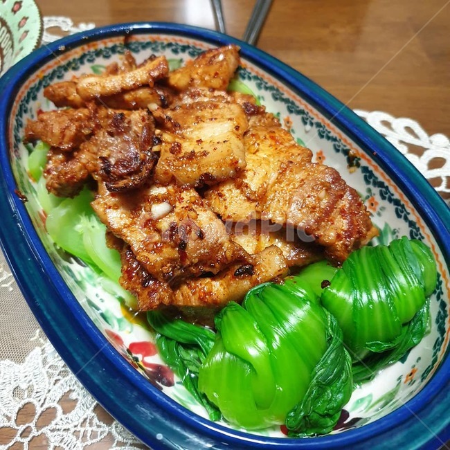 청경채,중국요리,돼지고기,요리,음식