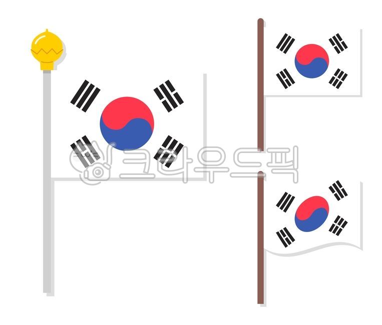 태극기,국기,한국,전통,일러스트,아이콘,국가,나라,삼일절,현충일,광복절,한글날,개천절,illust,korea,icon,country,건곤감리,태극,문양