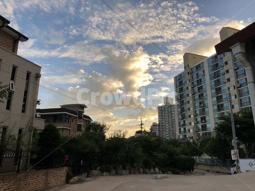 구름,노을,초저녁,동네,하늘,도시,풍경,city,landscape,한국도시풍경,한국도시경관,korea cityscape